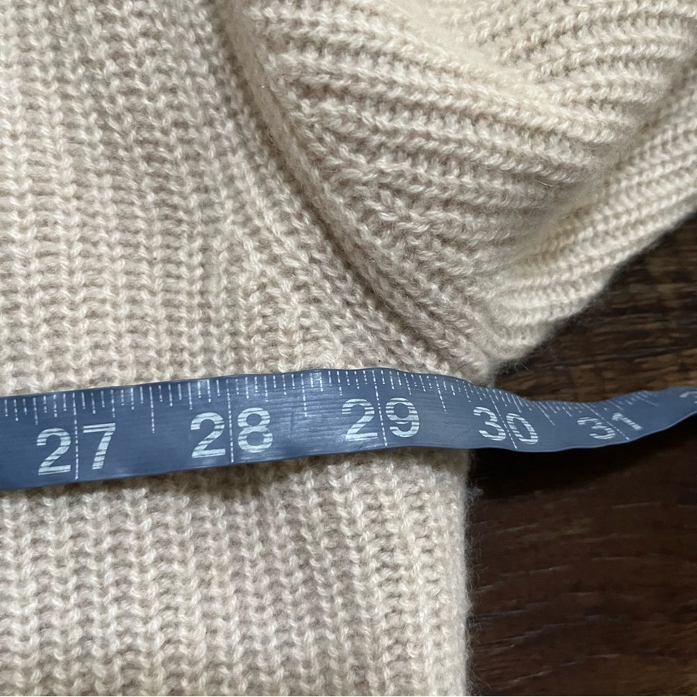 Jenni Kayne 100% cashmere Cocoon super soft tan ribbed cardigan sweater size 1X - Picture 8 of 11